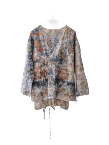 wool&cupra – slit jacket / botanical 25-A5