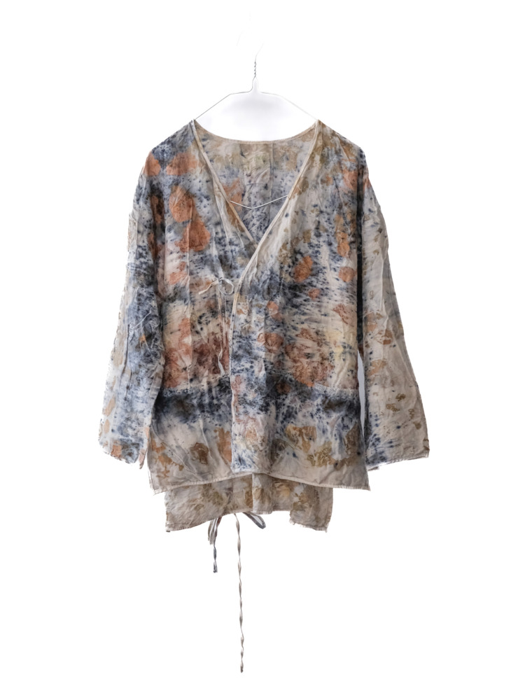 wool&cupra – slit jacket / botanical 25-A5