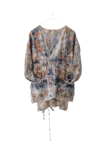 wool&cupra – slit jacket / botanical 25-A5