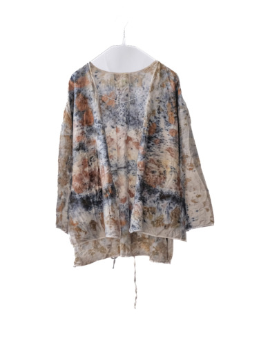 wool&cupra – slit jacket / botanical 25-A5