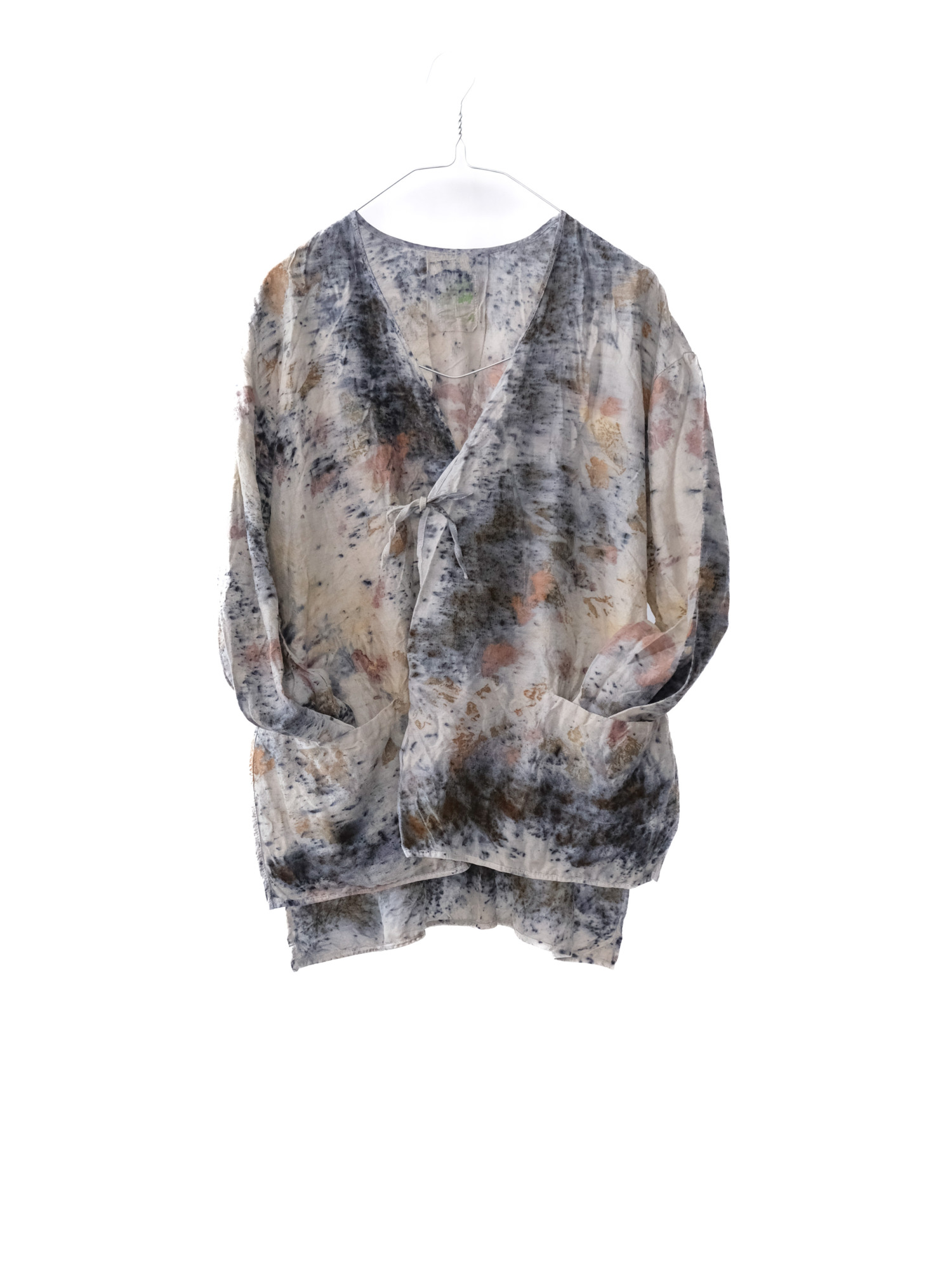 wool&cupra – slit jacket / botanical 25-A6