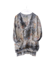 wool&cupra – slit jacket / botanical 25-A6