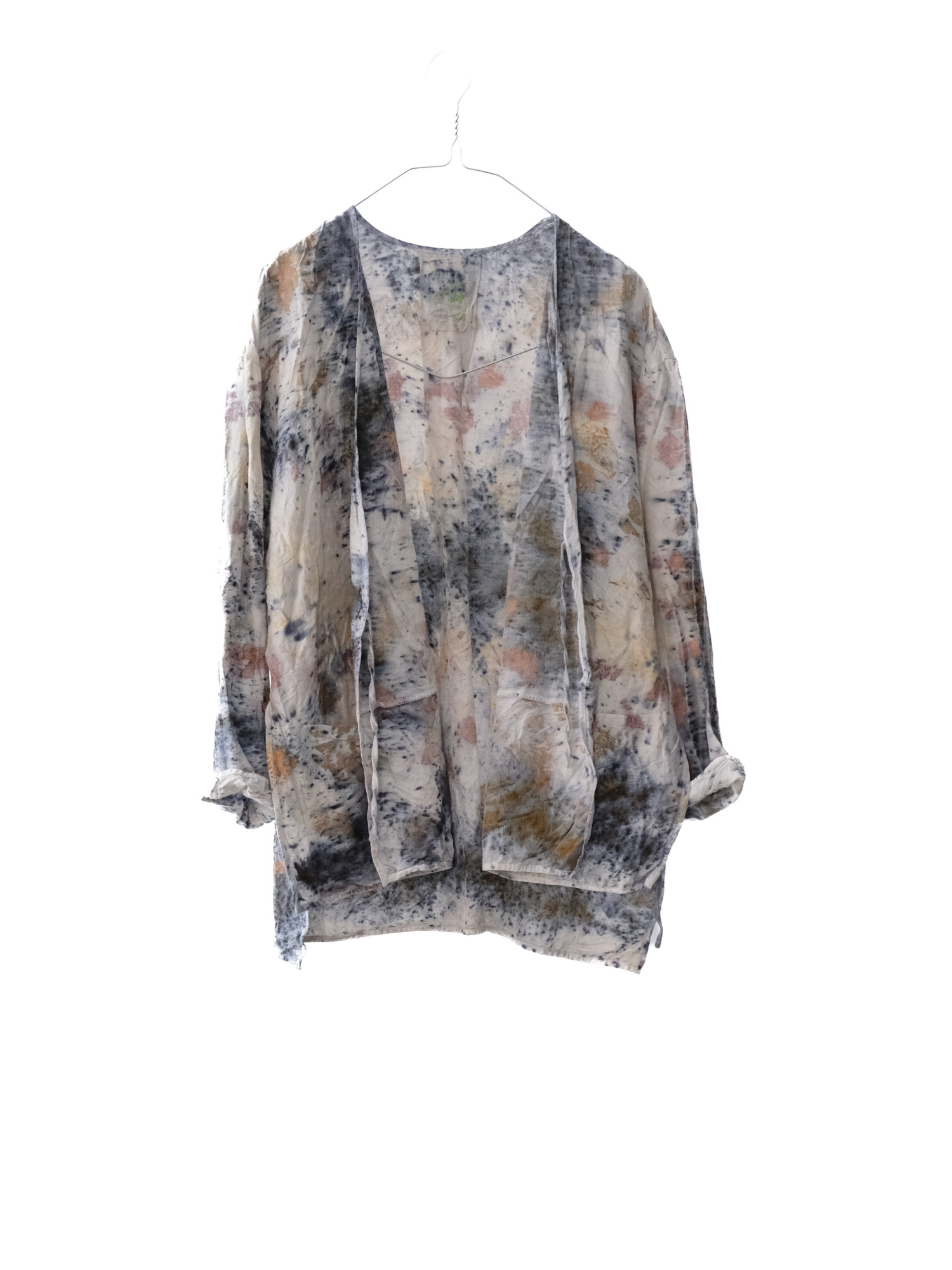 wool&cupra – slit jacket / botanical 25-A6