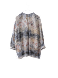 wool&cupra – slit jacket / botanical 25-A6