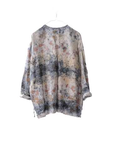 wool&cupra – slit jacket / botanical 25-A6