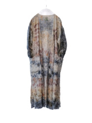 wool&cupra – wrap coat / botanical 25-D1