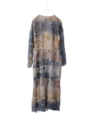 wool&cupra – wrap coat / botanical 25-D1