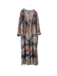 wool&cupra – wrap coat / botanical 25-D2