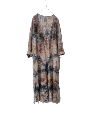 wool&cupra – wrap coat / botanical 25-D2