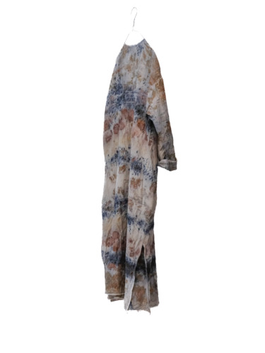 wool&cupra – wrap coat / botanical 25-D2