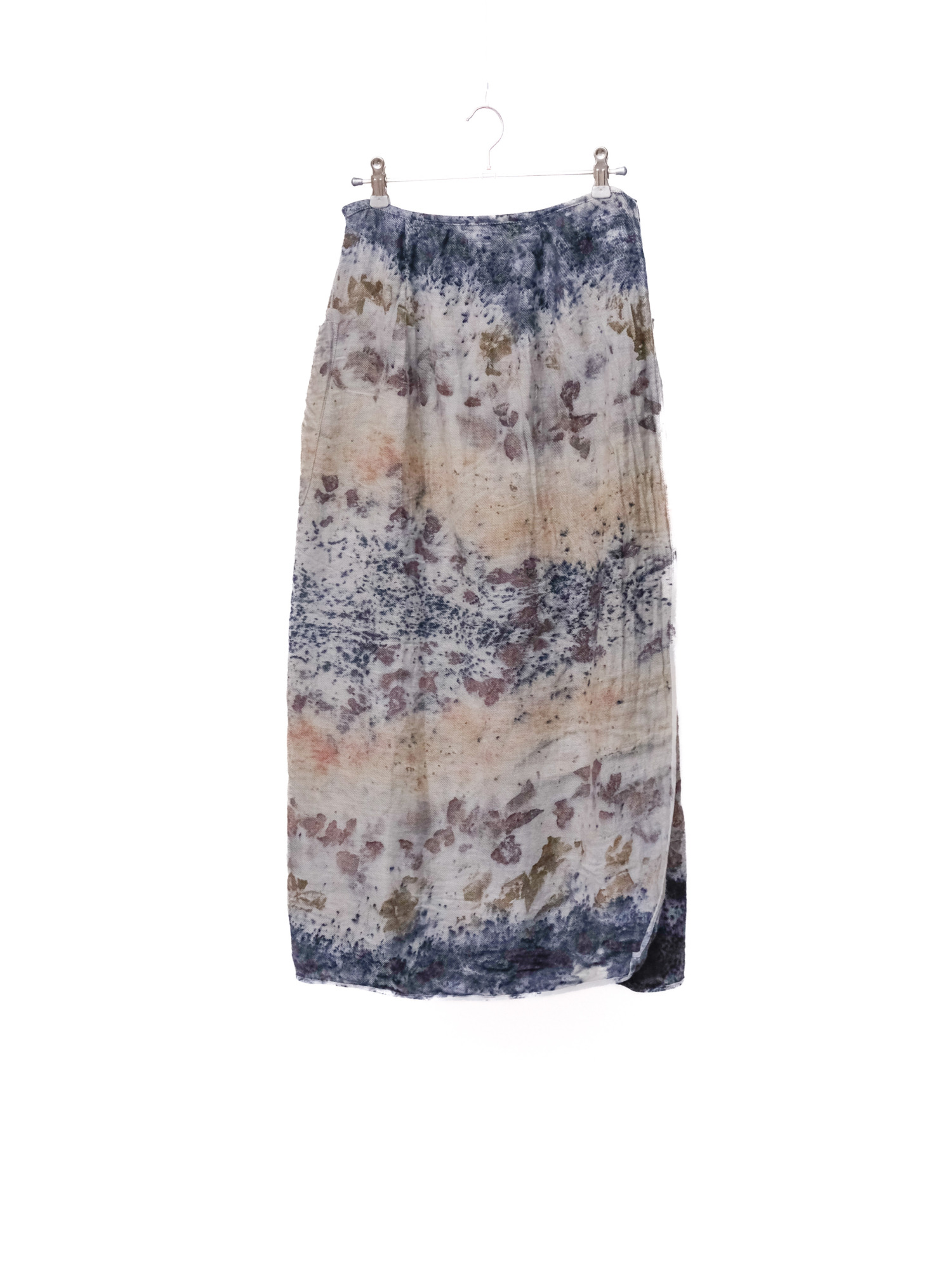 wool&cotton – wrap skirt / botanical 25-F1