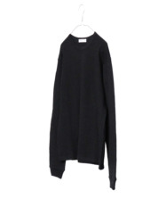 コットンガーゼWフェイスメンズTEE 長袖 / Black