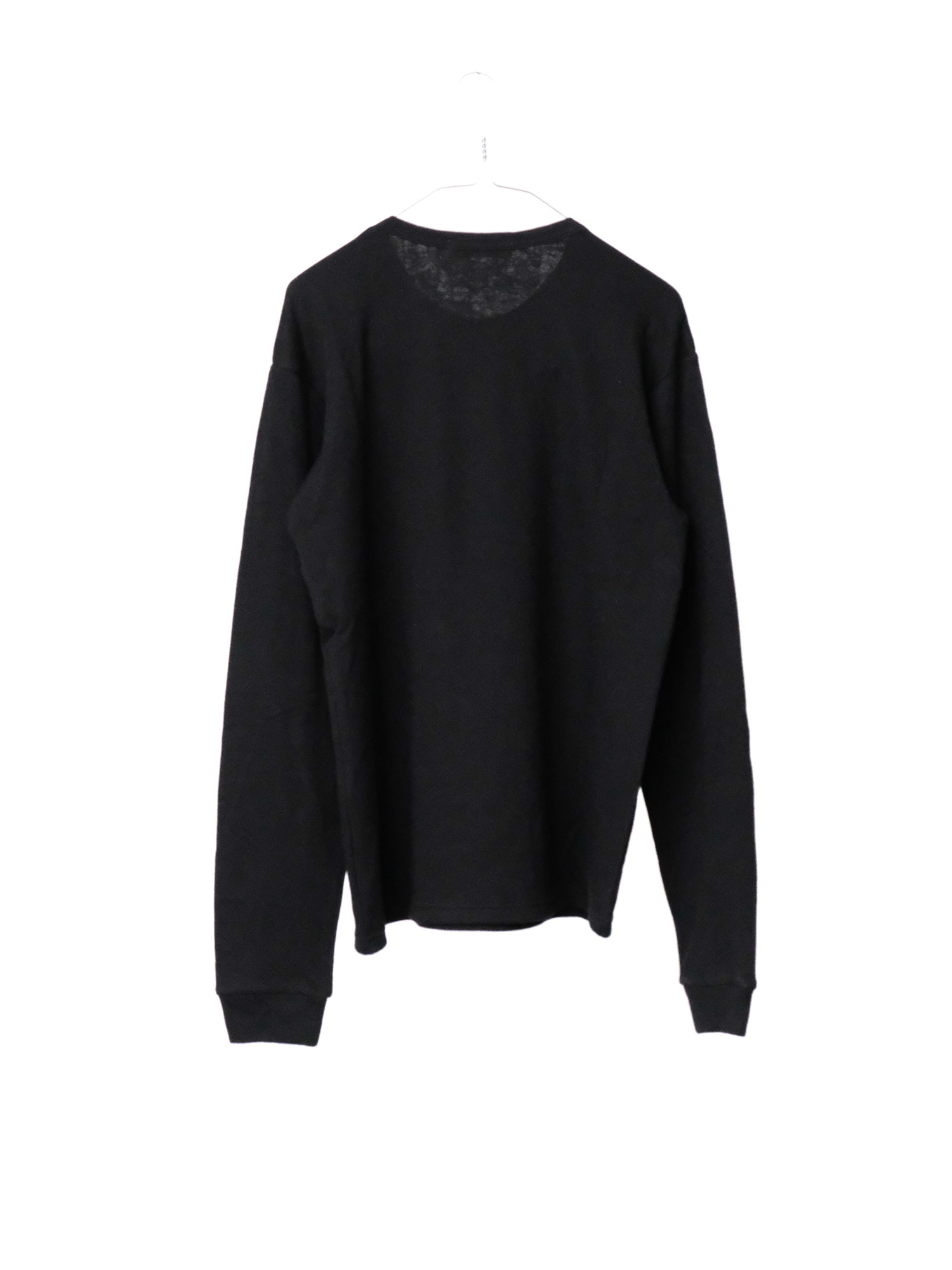 コットンガーゼWフェイスメンズTEE 長袖 / Black