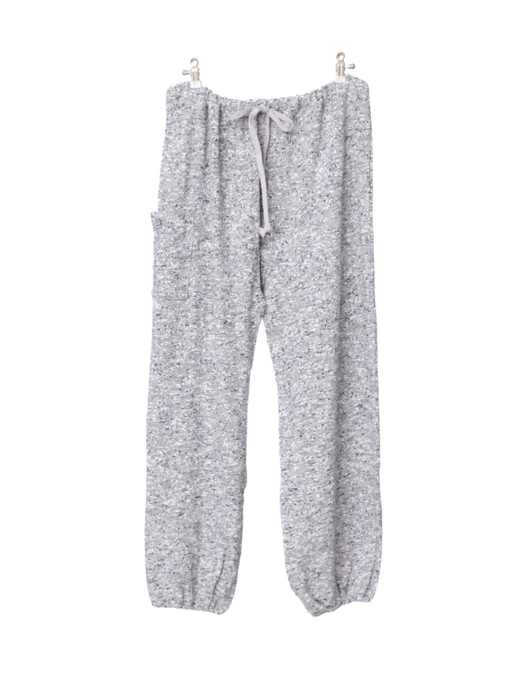 スラブコットンクロップドサンダPT / Light Gray