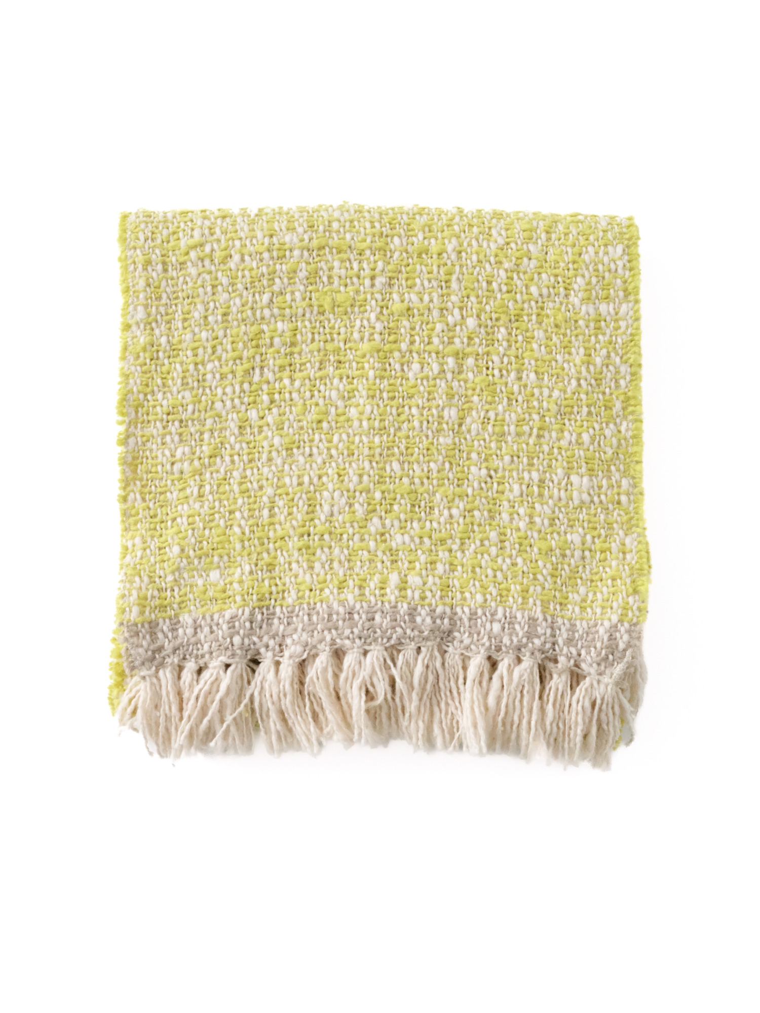 ガラ紡 Muffler Stole Double Face / Lime