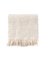 ガラ紡 Muffler Stole Heringbone / Ivory