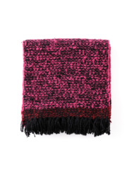 ガラ紡 Muffler Stole Double Face / Charcoal Pink