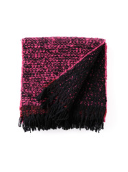 ガラ紡 Muffler Stole Double Face / Charcoal Pink