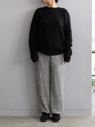 スラブコットンクロップドサンダPT / Light Gray