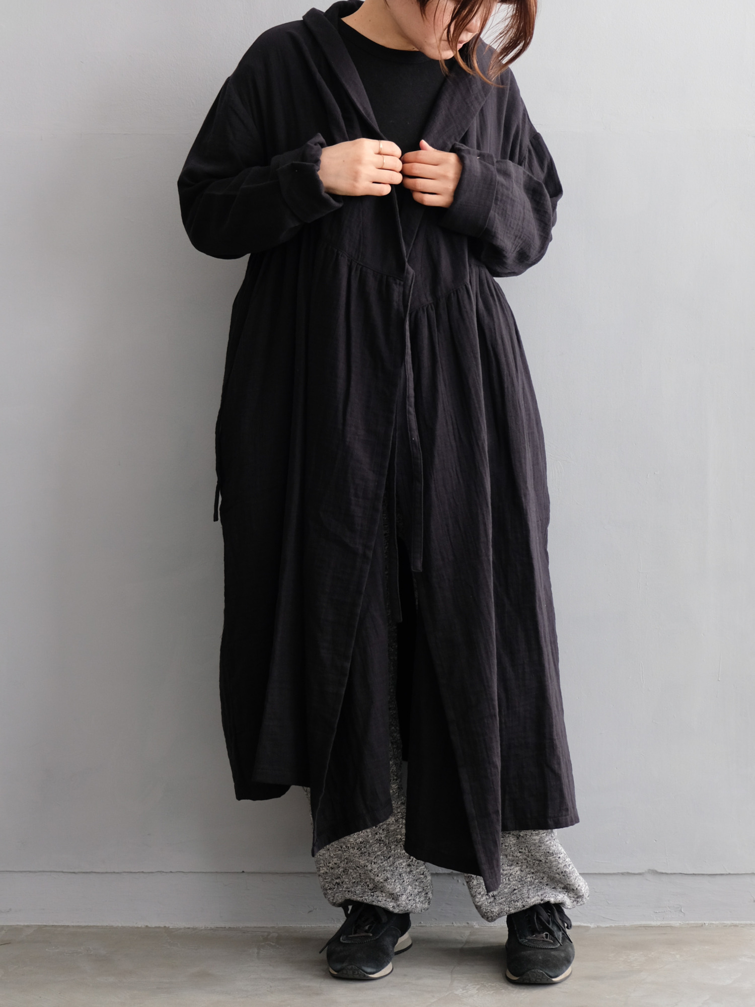 スラブコットンクロップドサンダPT / Light Gray