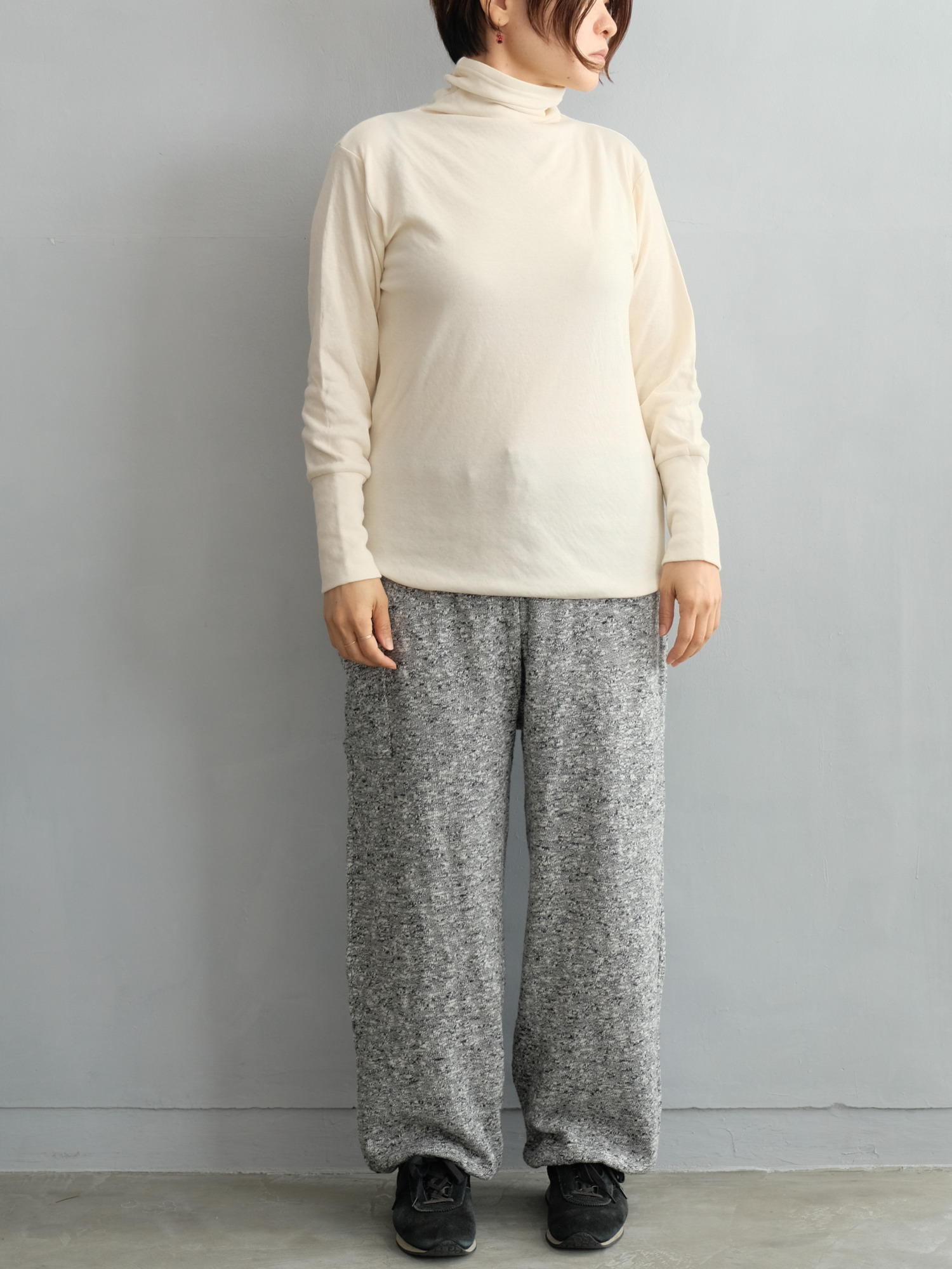 コットンHネック K02-WIDE / Black