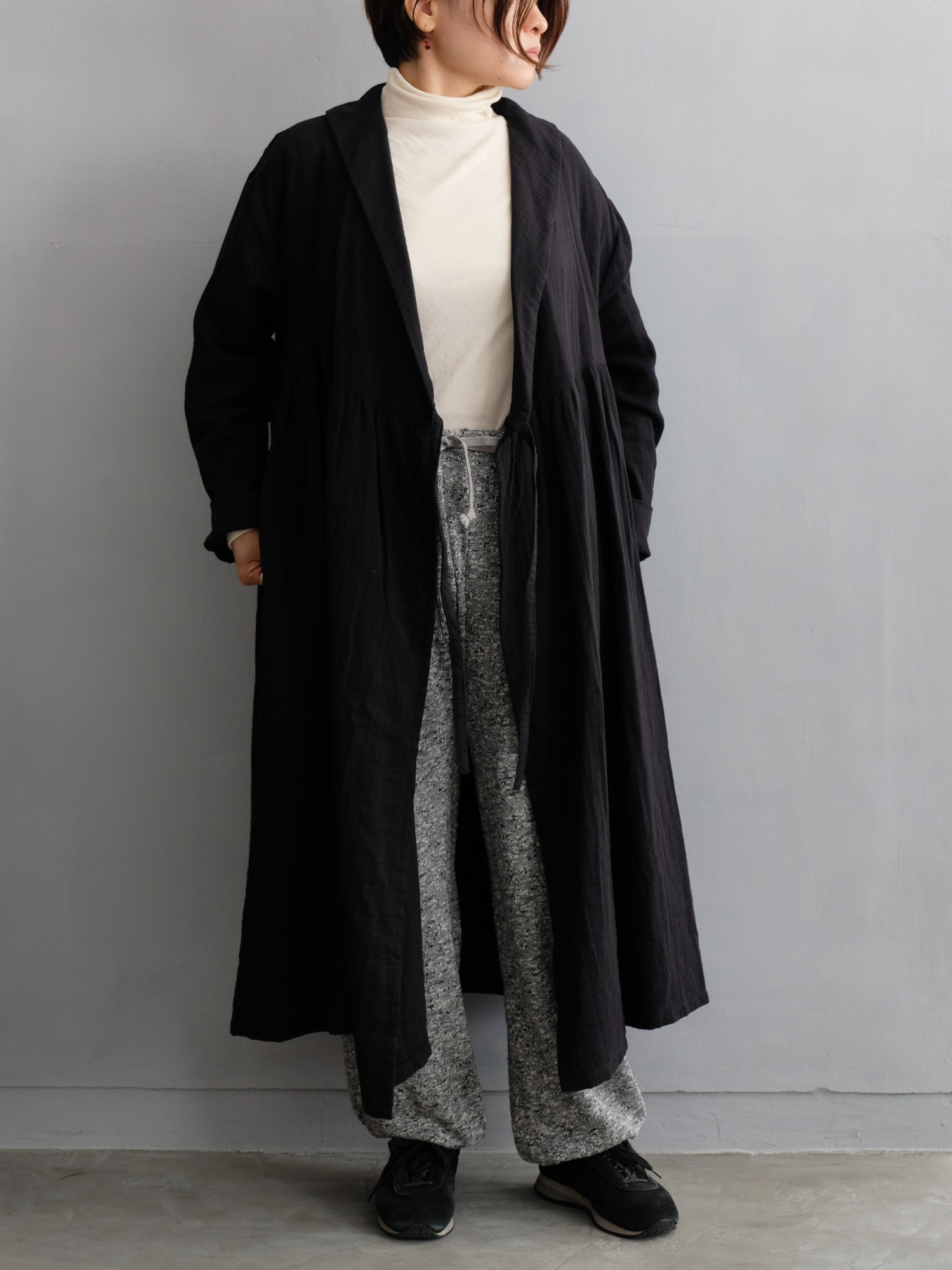 スラブコットンクロップドサンダPT / Light Gray