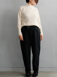 ライトキャンバスハイウエストPT / BLK