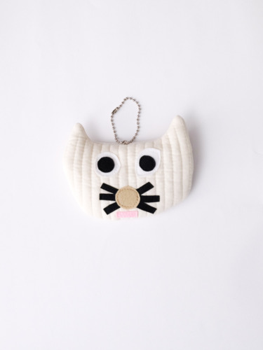 猫ポーチ 白 / 25-E08