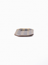 スリップウェア 長八角皿/小 26-d2