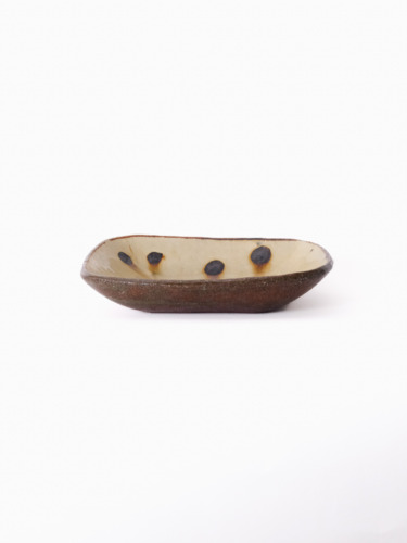 スリップウェア 長方鉢/中 26-c2