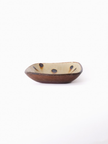 スリップウェア 長方鉢/中 26-c2