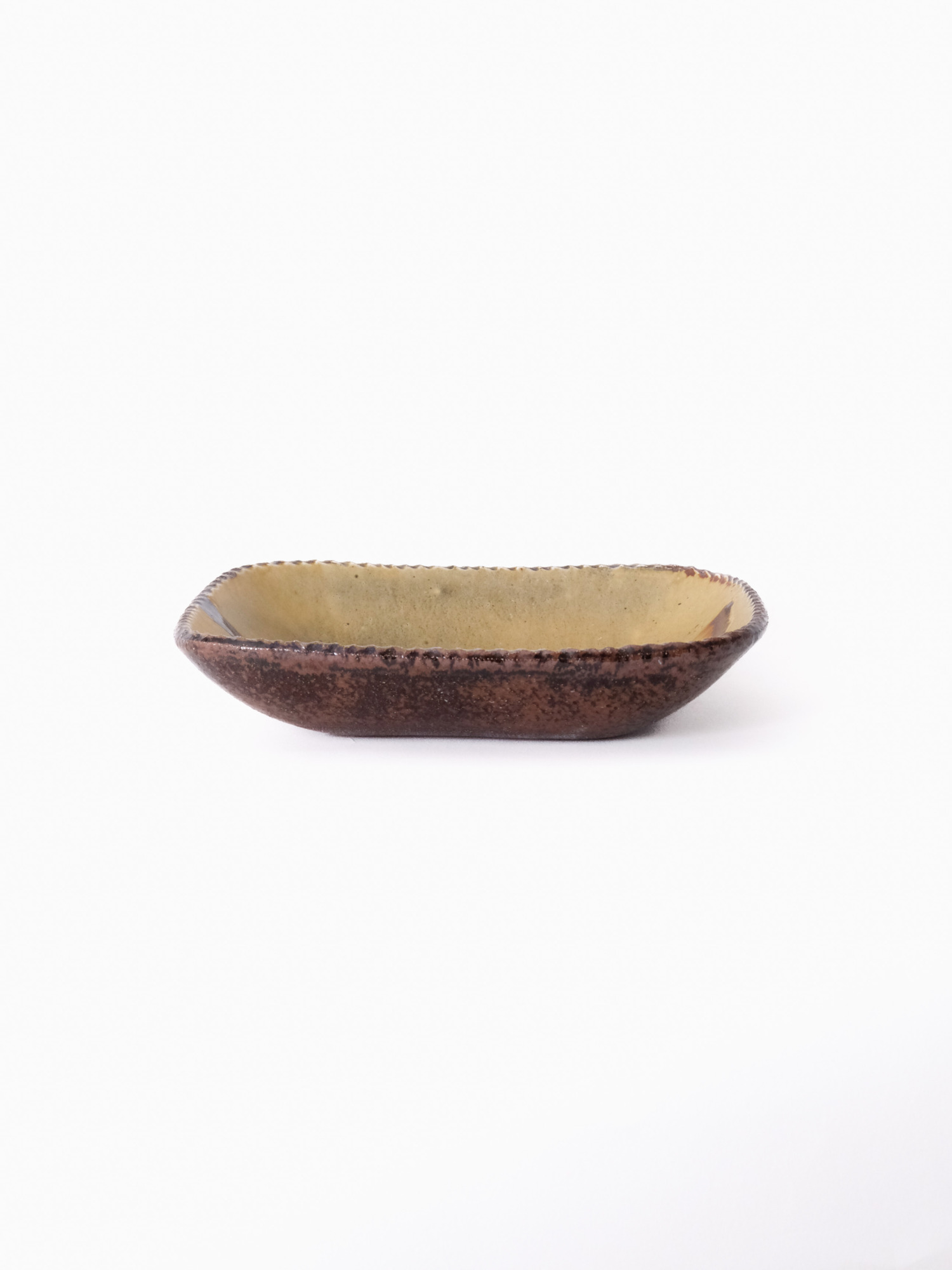 スリップウェア 長方鉢/中 26-c1