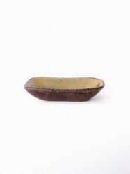 スリップウェア 長方鉢/中 26-c1