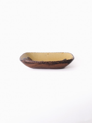 スリップウェア 長方鉢/中 26-c1