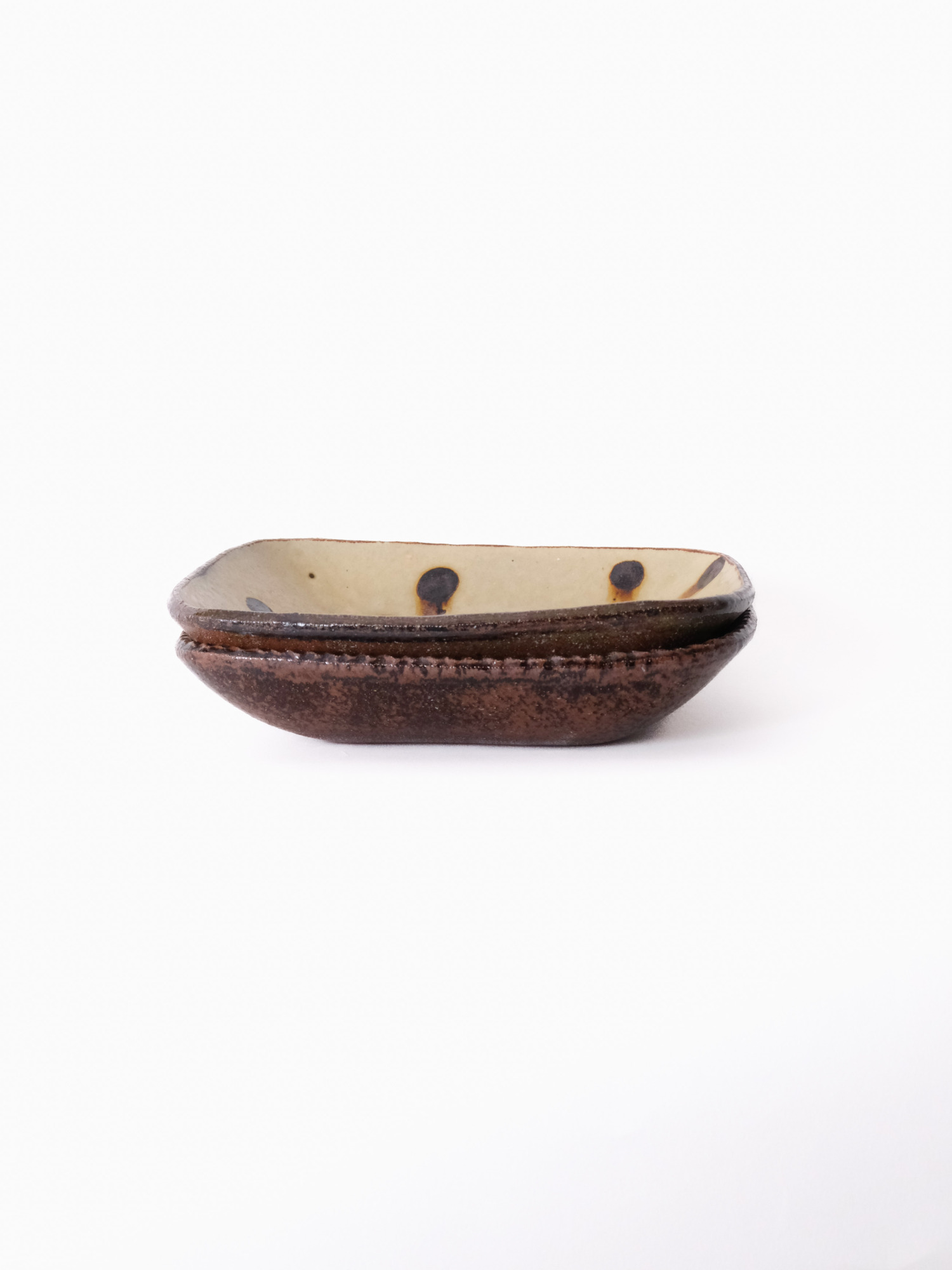 スリップウェア 長方鉢/中 26-c1