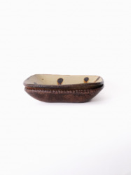 スリップウェア 長方鉢/中 26-c1