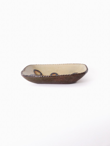 スリップウェア 長方鉢/中 26-c4