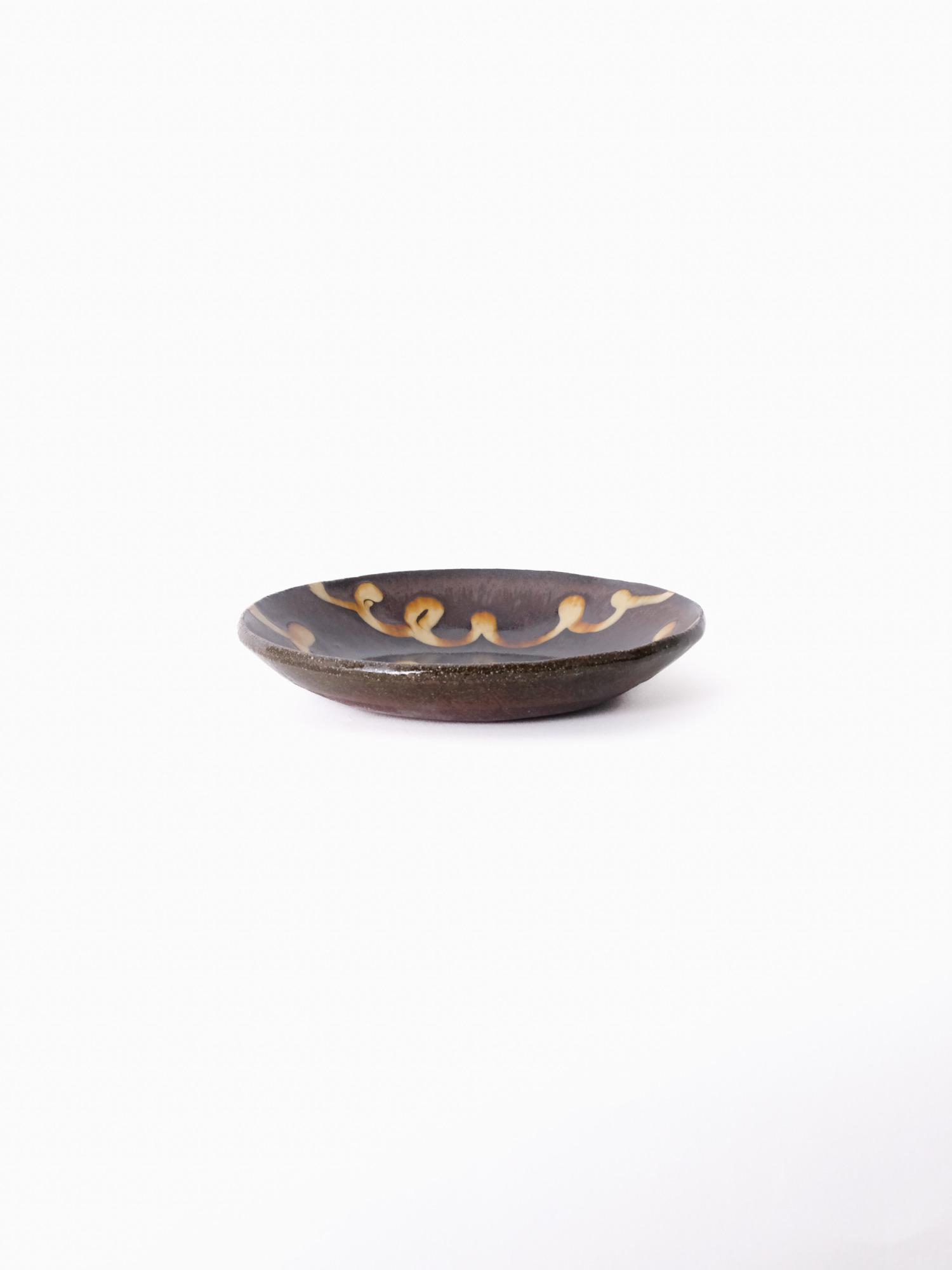 スリップウェア 丸皿 26-a1