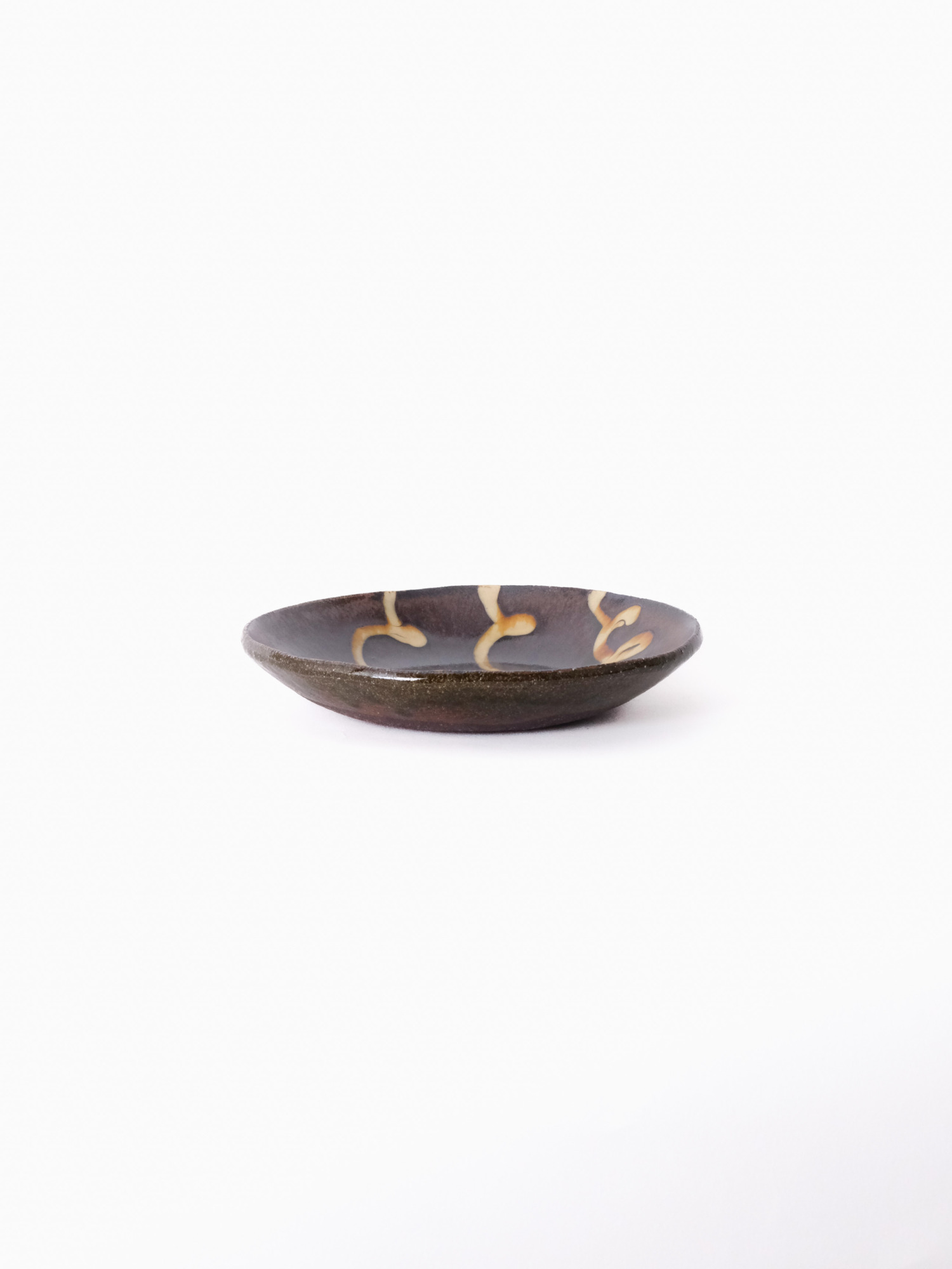 スリップウェア 丸皿 26-a1