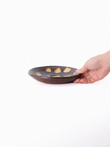 スリップウェア 丸皿 26-a4