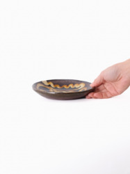 スリップウェア 丸皿 26-a3