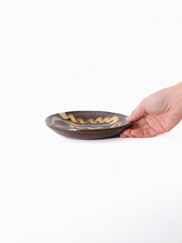 スリップウェア 丸皿 26-a3