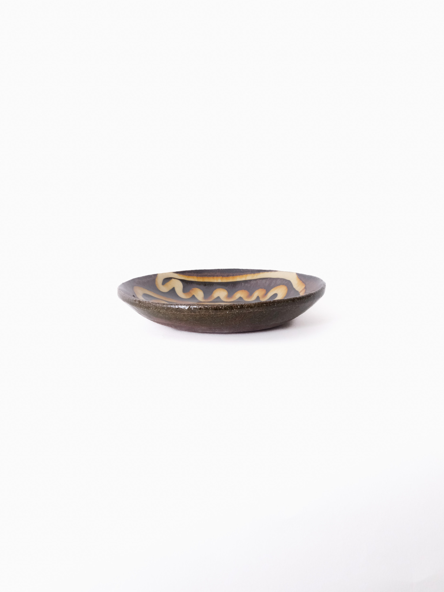 スリップウェア 丸皿 26-a3