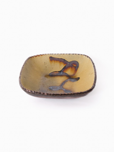 スリップウェア 長方鉢/中 26-c1