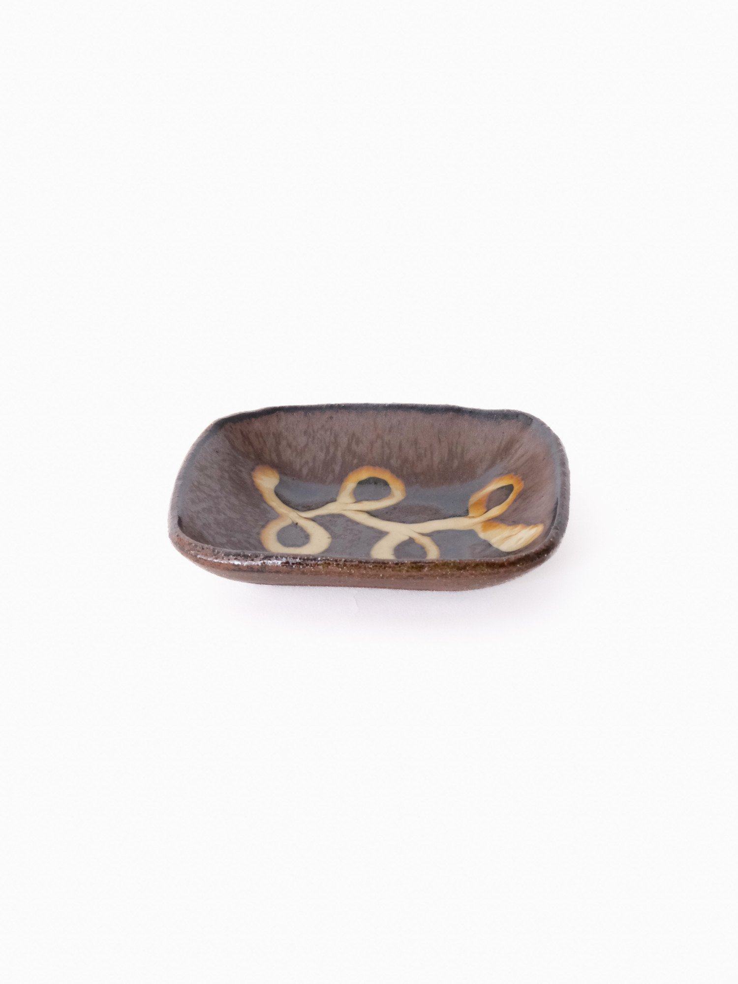 スリップウェア 長方鉢/小 26-b3