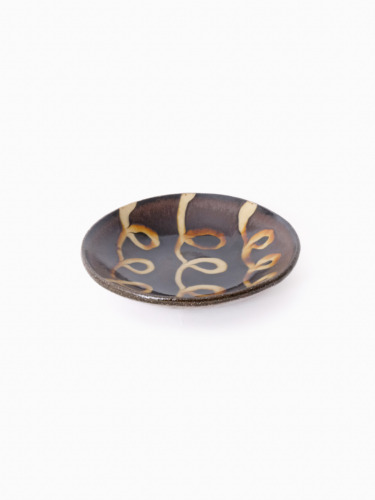 スリップウェア 丸皿 26-a5