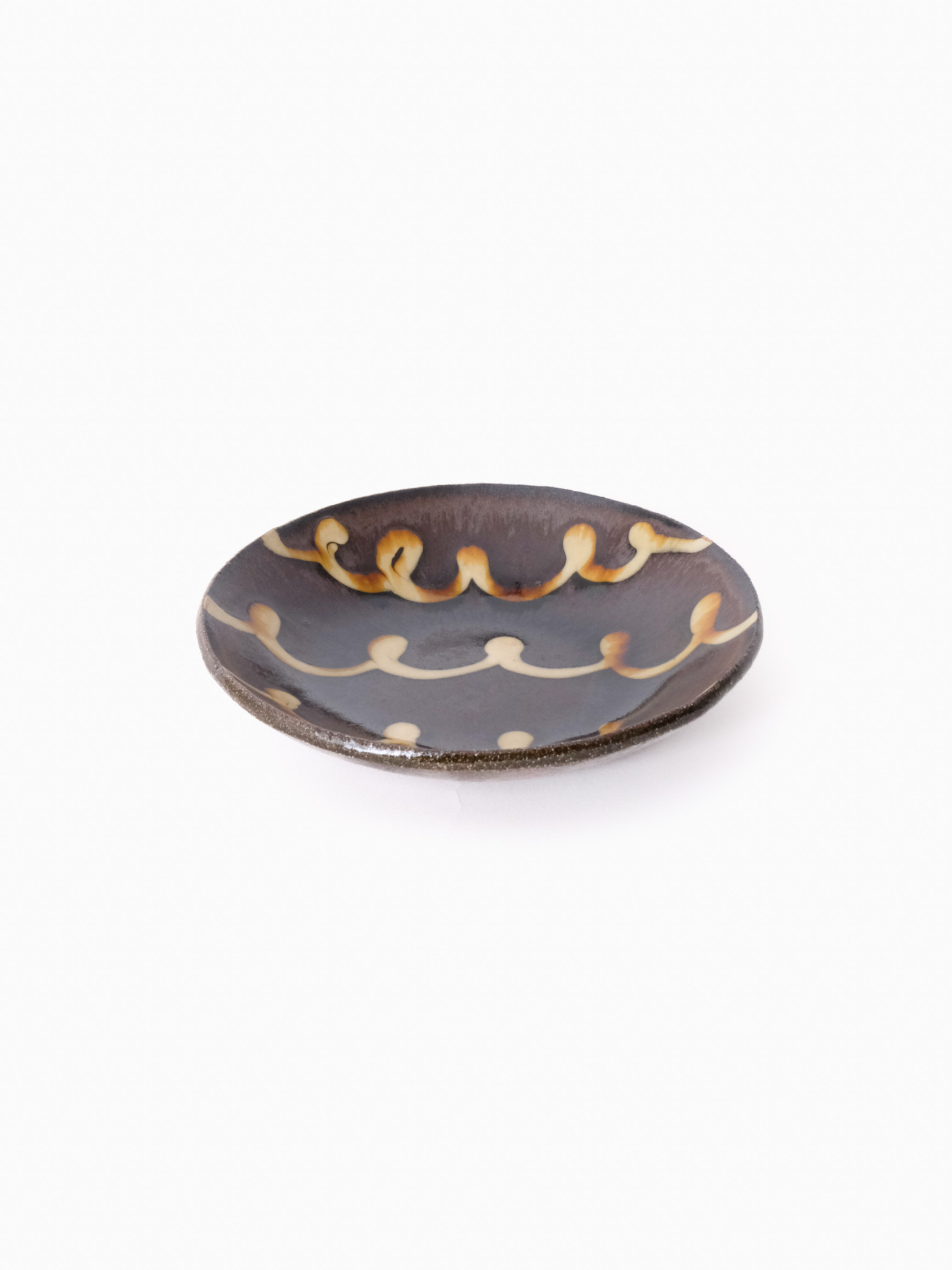 スリップウェア 丸皿 26-a1