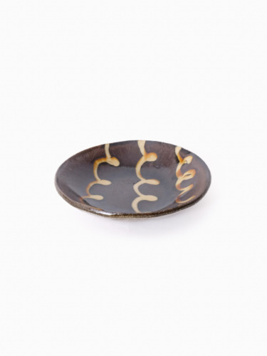 スリップウェア 丸皿 26-a1