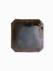 青灰隅切三ッ足皿