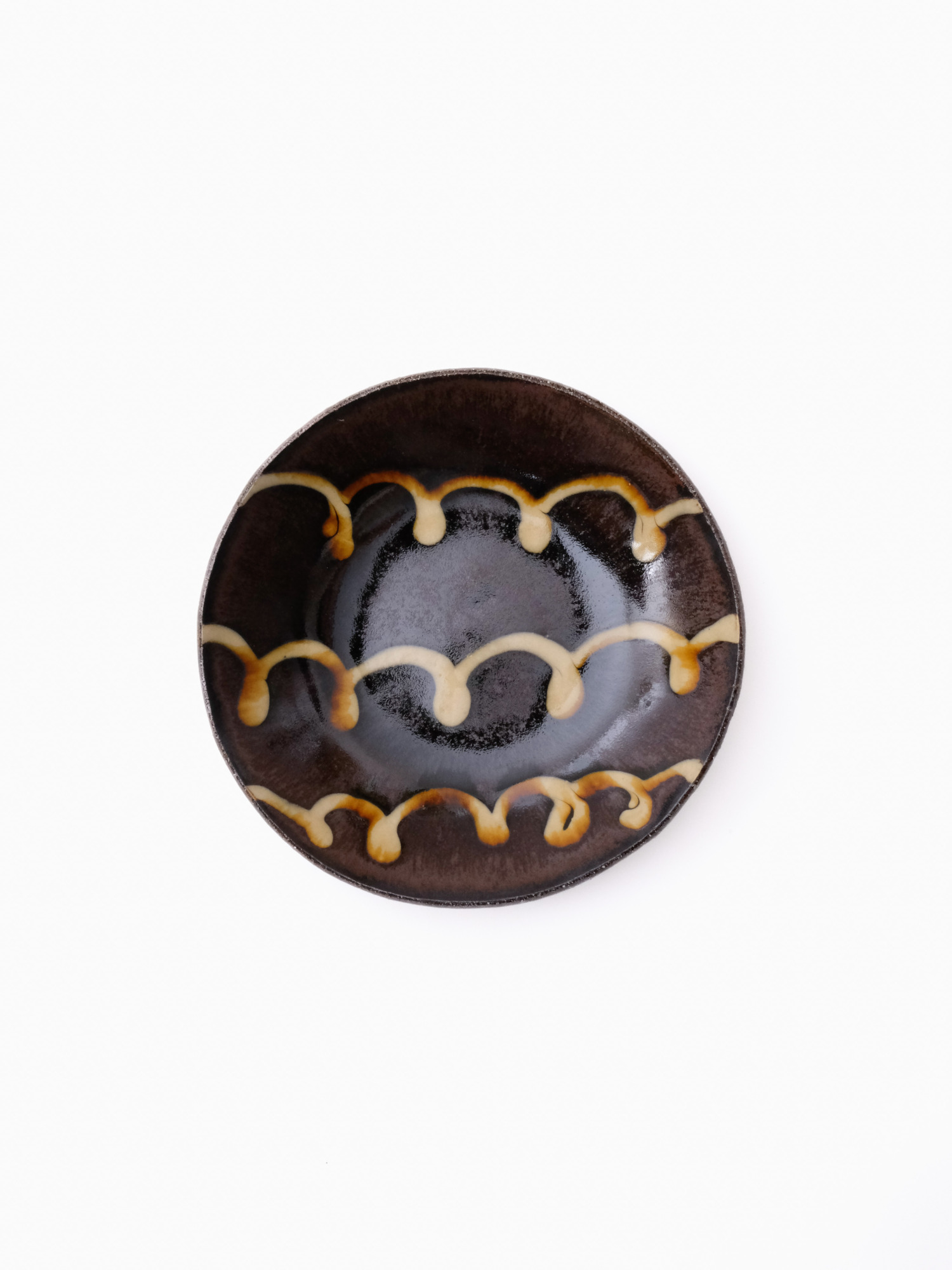 スリップウェア 丸皿 26-a1